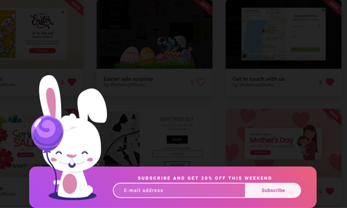 Easter subscribe bar