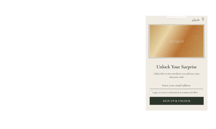 Organic scratch card