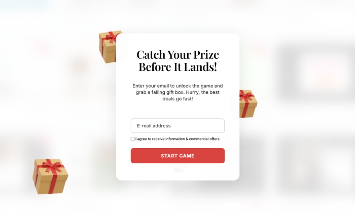 Simple falling gifts