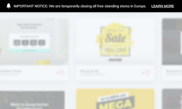 Top-bar notice